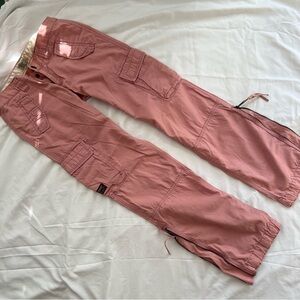 Vintage American eagle pink cargo pants